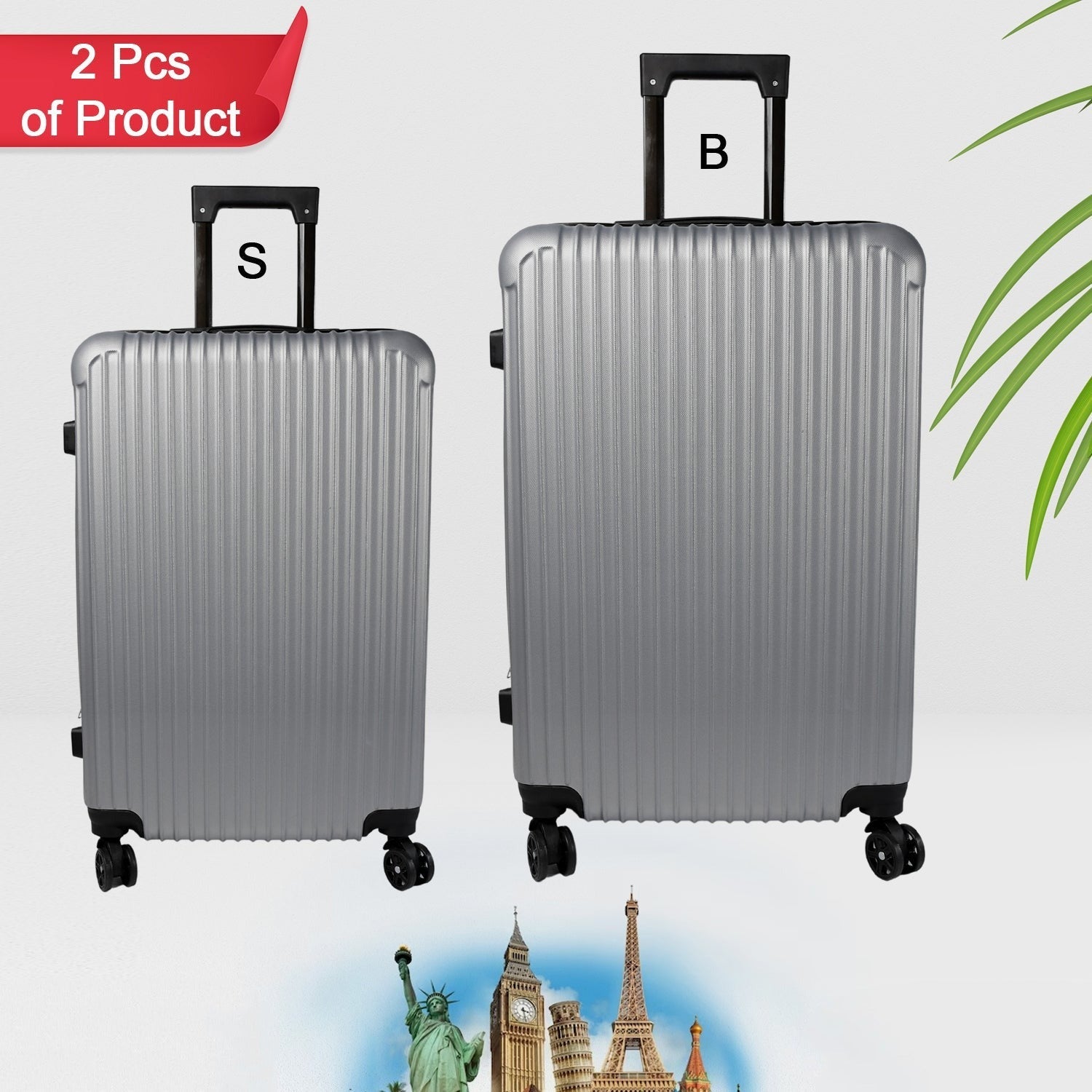 Trolley Bag for Men & Women, Multi Color, Set of 2 (Big & Small) Trolley Bag for Men & Women, Multi Color, Set of 2 (Big & Small)